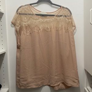 Forever 21 Blush Lace Blouse